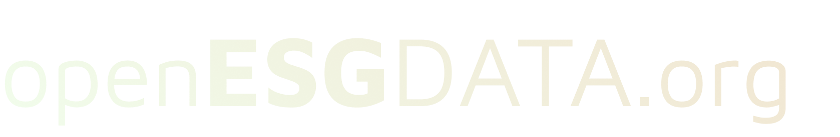 Open ESG Data - Powered by Mission Guide